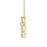 2.5Cttw Pear Shaped Lab Grown Diamond (F/VS) Cross Pendant in 14K Gold