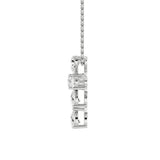 2.75Cttw Pear Shaped Lab Grown Diamond (F/VS) Cross Pendant in 14K Gold