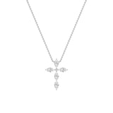 2Cttw Marquise Shaped Lab Grown Diamond (F/VS) Cross Pendant in 14K Gold