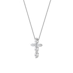 2Cttw Marquise Shaped Lab Grown Diamond (F/VS) Cross Pendant in 14K Gold