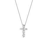 2Cttw Marquise Shaped Lab Grown Diamond (F/VS) Cross Pendant in 14K Gold