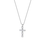 2Cttw Oval Shaped Lab Grown Diamond (F/VS) Cross Pendant in 14K Gold