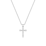 2Cttw Oval Shaped Lab Grown Diamond (F/VS) Cross Pendant in 14K Gold