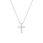 1.5Cttw Pear Shaped Lab Grown Diamond (F/VS) Cross Pendant in 14K Gold