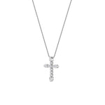 1.5Cttw Pear Shaped Lab Grown Diamond (F/VS) Cross Pendant in 14K Gold