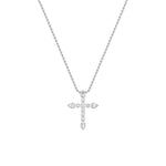 1.5Cttw Pear Shaped Lab Grown Diamond (F/VS) Cross Pendant in 14K Gold