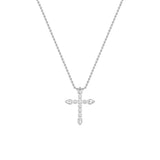 1.5Cttw Pear Shaped Lab Grown Diamond (F/VS) Cross Pendant in 14K Gold