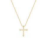 1.5Cttw Pear Shaped Lab Grown Diamond (F/VS) Cross Pendant in 14K Gold