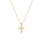3Cttw Oval Shaped Lab Grown Diamond (F/VS) Cross Pendant in 14K Gold