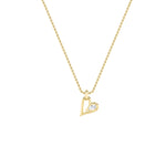 1Cttw Pear Shaped Lab Grown Diamond (F/VS) Heart Shaped Dangle Pendant in 14K Gold