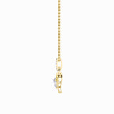 1.5Cttw Round Shaped Lab Grown Diamond (F/VS) Heart Shaped Pendant in 14K Gold