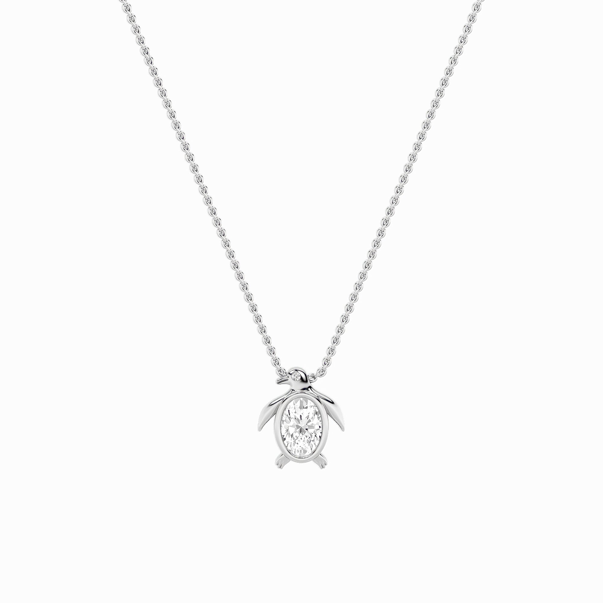 1Cttw Oval Shaped Lab Grown Diamond (F/VS)  Pendant in 14K Gold