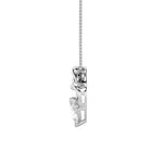 3Cttw Pear Shaped Lab Grown Diamond (F/VS) Heart Shaped Pendant in 14K Gold