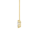 2Cttw Round Shaped Lab Grown Diamond (F/VS) Three Stone Necklace in 14K Gold