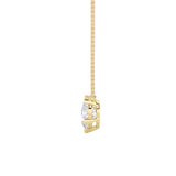 2Cttw Round Shaped Lab Grown Diamond (F/VS) Three Stone Necklace in 14K Gold