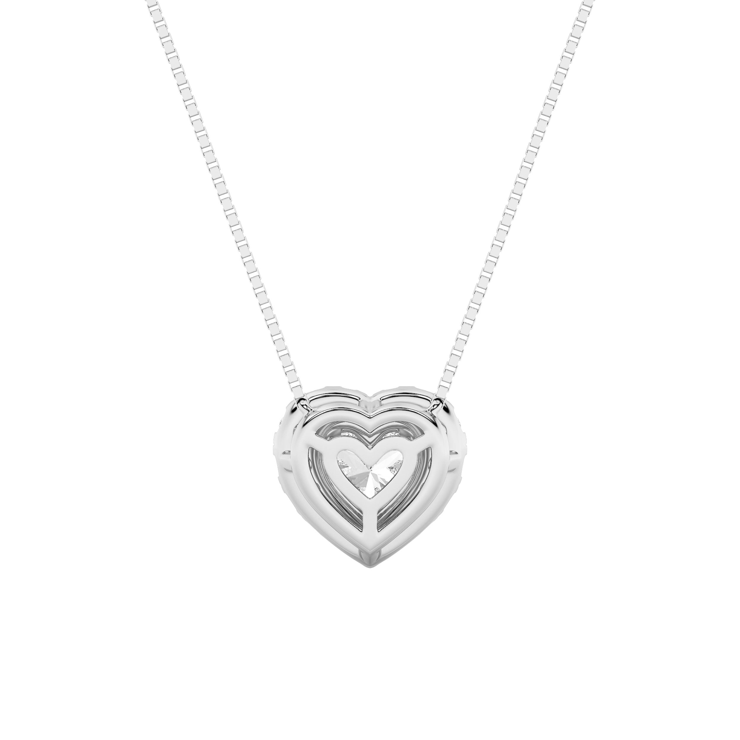 1.25Cttw Heart Shaped Lab Grown Diamond (F/VS) Heart Shaped Pendant in 14K Gold