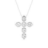 1.5Cttw Round Shaped Lab Grown Diamond (F/VS) Cross Pendant in 14K Gold