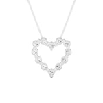 2Cttw Round Shaped Lab Grown Diamond (F/VS) Heart Shaped Pendant in 14K Gold
