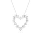 2Cttw Round Shaped Lab Grown Diamond (F/VS) Heart Shaped Pendant in 14K Gold