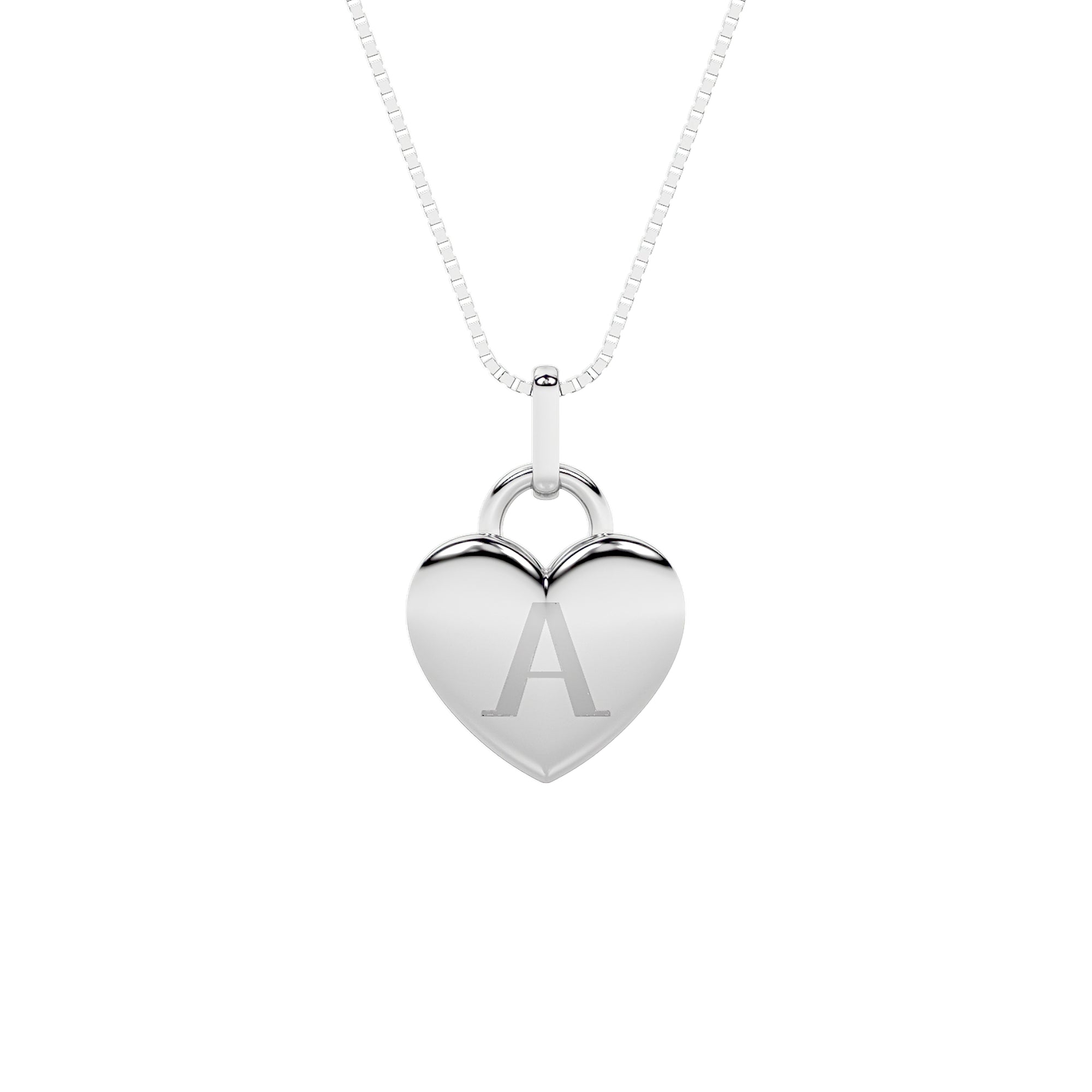1Cttw Oval Shaped Lab Grown Diamond (F/VS) Heart Pendant in 14K  White Gold