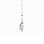 1Cttw Oval Shaped Lab Grown Diamond (F/VS) Heart Pendant in 14K  White Gold