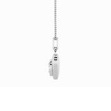 1Cttw Oval Shaped Lab Grown Diamond (F/VS) Heart Pendant in 14K  White Gold