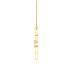 0.5Cttw Emerald Shaped Lab Grown Diamond (F/VS) Cross Pendant in 14K Gold