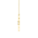 0.5Cttw Emerald Shaped Lab Grown Diamond (F/VS) Cross Pendant in 14K Gold