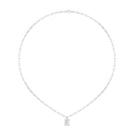 2Cttw Emerald Shaped Lab Grown Diamond (F/VS) Strata Chic Collection Necklace in 14K Gold