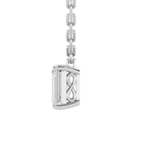 2Cttw Emerald Shaped Lab Grown Diamond (F/VS) Strata Chic Collection Necklace in 14K Gold