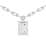 2Cttw Emerald Shaped Lab Grown Diamond (F/VS) Strata Chic Collection Necklace in 14K Gold