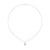 2Cttw Oval Shaped Lab Grown Diamond (F/VS) Strata Chic Collection Necklace in 14K Gold