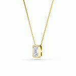 1Cttw Radiant Shaped Lab Grown Diamond (F/VS) Bezel Set Solitaire Pendant in 14K Gold