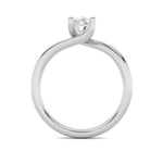 1Cttw Elongated Cushion Shaped Lab Grown Diamond (F/VS) Bypass Shank Engagement Ring in 14K Gold