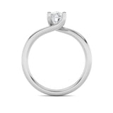 1Cttw Elongated Cushion Shaped Lab Grown Diamond (F/VS) Bypass Shank Engagement Ring in 14K Gold