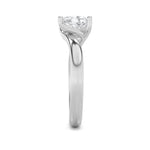 1Cttw Elongated Cushion Shaped Lab Grown Diamond (F/VS) Bypass Shank Engagement Ring in 14K Gold