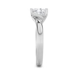1Cttw Elongated Cushion Shaped Lab Grown Diamond (F/VS) Bypass Shank Engagement Ring in 14K Gold