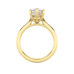 1Cttw Marquise Shaped Lab Grown Diamond (F/VS) Hidden Halo Cathedral Shank Engagement Ring in 14K Gold