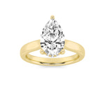 1Cttw Pear Shaped Lab Grown Diamond (F/VS)  Ring in 14K Gold