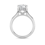 1.5Cttw Round Shaped Lab Grown Diamond (F/VS) Hidden Halo Cathedral Shank Engagement Ring in 14K Gold