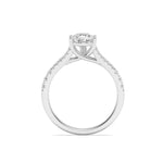 2Cttw Pear Shaped Lab Grown Diamond (F/VS) Split Shank Trellis Engagement Ring in 14K Gold