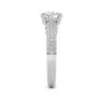 2.5Cttw Round Shaped Lab Grown Diamond (F/VS) Hidden Halo Accented Engagement Ring in 14K Gold