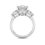 6.5Cttw Oval Shaped Lab Grown Diamond (F/VS) Bold Statement Accented  Ring in 14K Gold