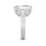 9Cttw Emerald Shaped Lab Grown Diamond (F/VS) Bold Statement Accented  Ring in 14K Gold