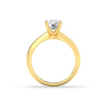 1.5Cttw Elongated Cushion Shaped Lab Grown Diamond (F/VS) Knife Edge Shank Solitaire Engagement Ring in 14K Gold