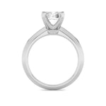 2.5Cttw Emerald Shaped Lab Grown Diamond (F/VS) Knife Edge Shank Solitaire Engagement Ring in 14K Gold