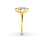 3Cttw Marquise Shaped Lab Grown Diamond (F/VS) Knife Edge Shank Solitaire Engagement Ring in 14K Gold