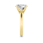 1Cttw Oval Shaped Lab Grown Diamond (F/VS) Knife Edge Shank Solitaire Engagement Ring in 14K Gold