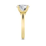 1Cttw Oval Shaped Lab Grown Diamond (F/VS) Knife Edge Shank Solitaire Engagement Ring in 14K Gold