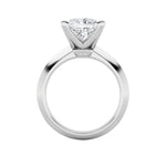 3Cttw Princess Shaped Lab Grown Diamond (F/VS) Knife Edge Shank Solitaire Engagement Ring in 14K Gold
